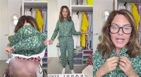 Trinny Woodall accidentally flashes breast during video blog